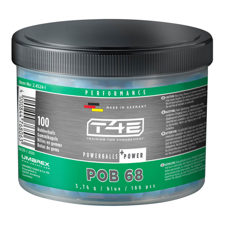 T4E Performance POB 68 cal. .50 - Inhalt 100 Stk., Gummikugeln