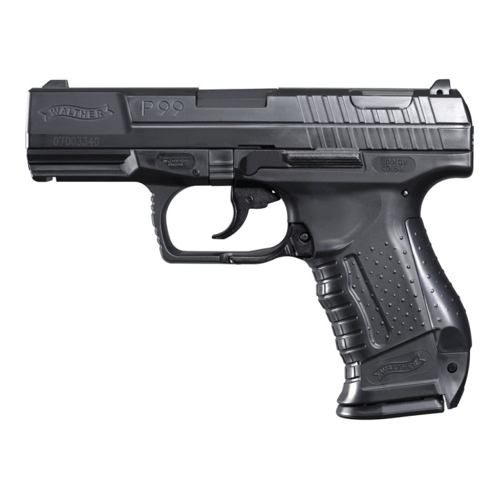 Walther P99 schwarz mit 2.Magazin Airsoft Waffe Kaliber 6mm