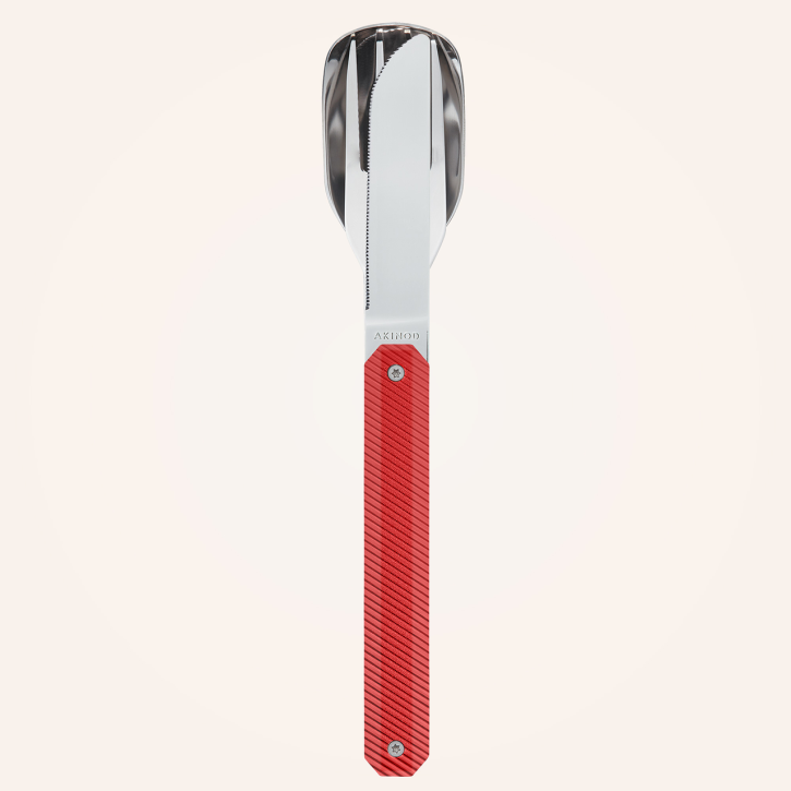 Besteck 12:34 Aluminium rot