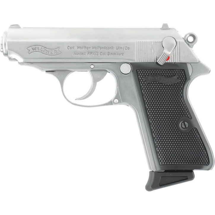 Walther PPK/s cal. 6 mm BB - 6 mm, Gas,  1,0 J, silber Soft Air