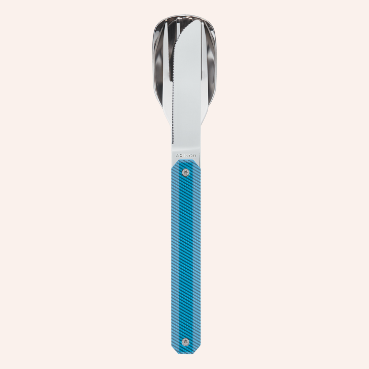 Besteck 12:34 Aluminium lagunenblau