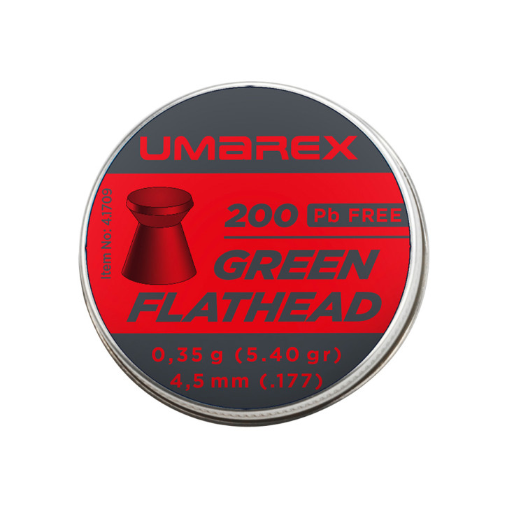 Umarex Green Flathead 4,5mm (.177) Diabolo, 200 St., Dose