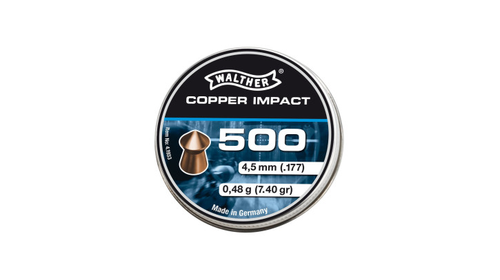 Walther Copper Impact, Kupfer-Spitzkopf 4,5 mm (.177) 500 STk.