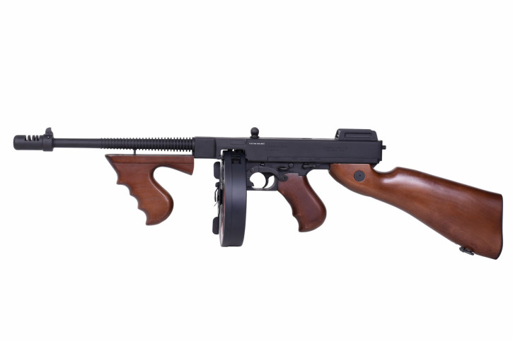 Thompson M1928 Maschinenpistole Echtholz 6mm Airsoft S-AEG