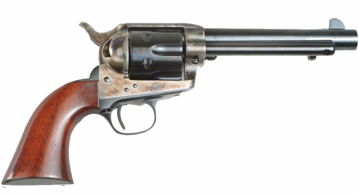 Westernrevolver Hege SAA 1873, buntgehärtet, 9mm R Knall