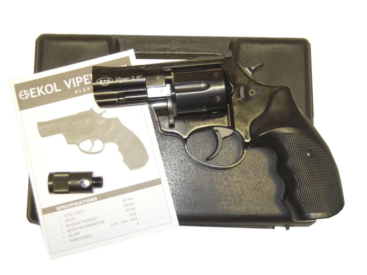 Gasrevolver Ekol Viper 2,5`, brüniert, Stahltrommel