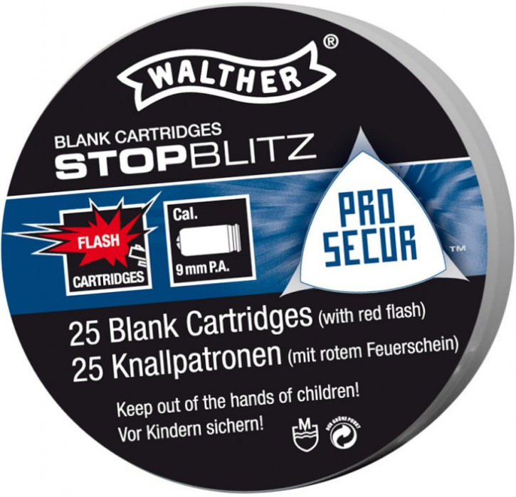 Walther Stop Blitz cal. 9 mm P.A.K. 25 Schuss