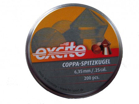 excite Kupferspitzkugeln 6,35 mm/.25 cal.