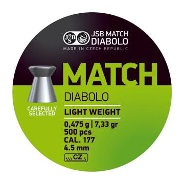 JSB Diabolo Match Leicht, 0,475 g Luftpistolen-Kugeln