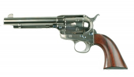 Westernrevolver Hege SAA 1873, vernickelt, 9mm R Knall