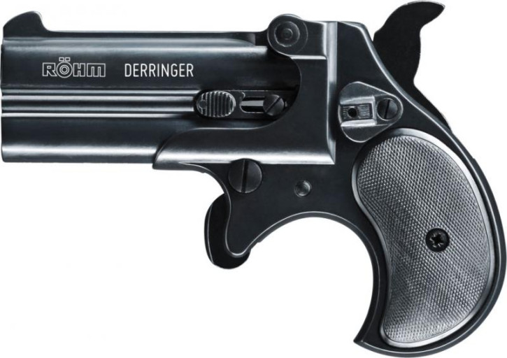 Röhm Derringer, brüniert, 2x 9mm R knall