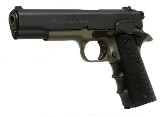 Melcher 1911 Sport schwarz/oliv, Kunststoffgriff