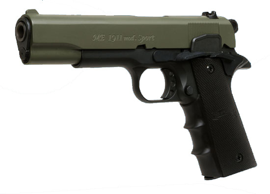 Melcher 1911 Sport olive/schwarz, Kunststoffgriff