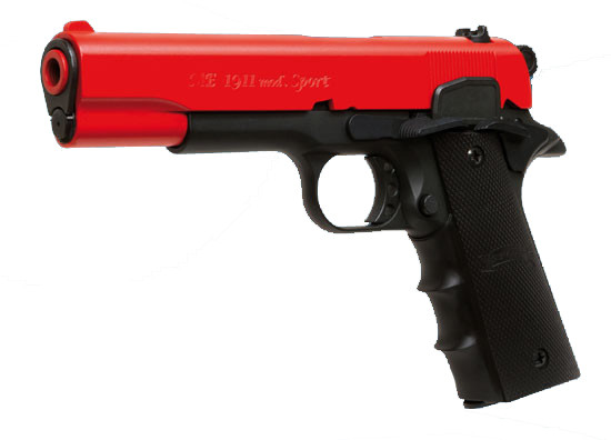 Melcher 1911 Sport rot/schwarz, Kunststoffgriff