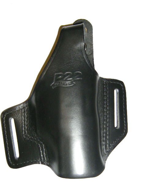 P22 Passform-Gürtelholster Quick Defense schwarzes Vollrindleder