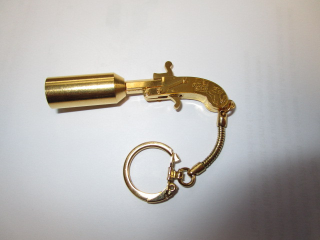 Berloque Pistole Gold mit Abschußbecher cal. 2mm