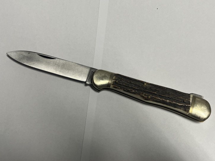 Gräfrath Jagdtaschenmesser mit Hirschhorngriff