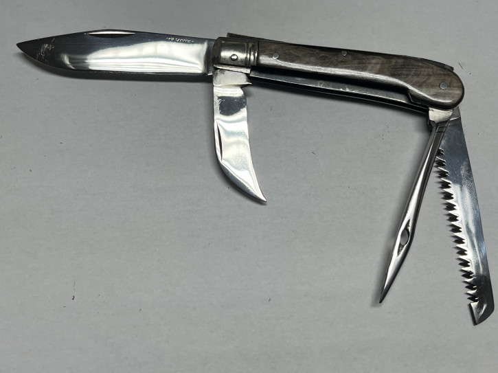 R.Matthes vierteiliges Bauernmesser mit Hirschhornschalen