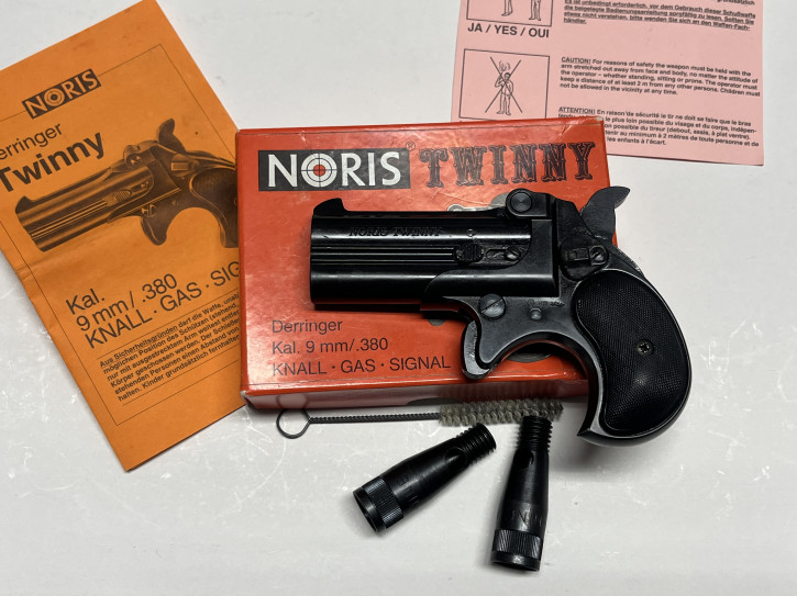 Noris Twinny Derringer schwarz Kaliber 9mm R Knall Noris Twinny Derringer schwarz Kaliber 9mm R Knall