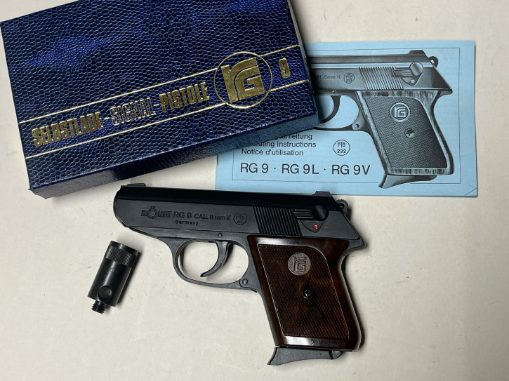 Röhm RG 9 Sammlerpistole cal 8 mm Beschuß 93