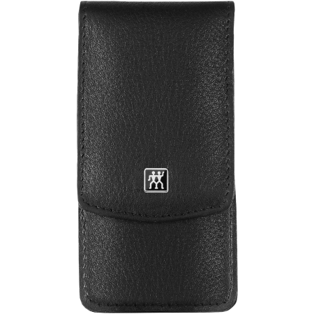 Maniküre Pediküre Set 3tlg. mit Kombi-Nagelschere, Leder, schwarz