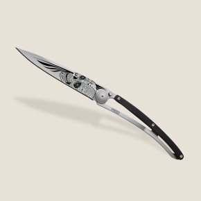 Deejo Taschenmesser 37g Ebenholz / Latino Skull
