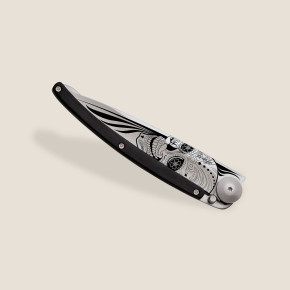 Deejo Taschenmesser 37g Ebenholz / Latino Skull