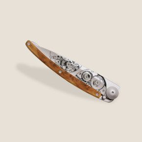 Deejo Taschenmesser 37g Wacholderholz / Uhrwerk