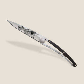 Deejo Taschenmesser 37g Ebenholz / Grizzly