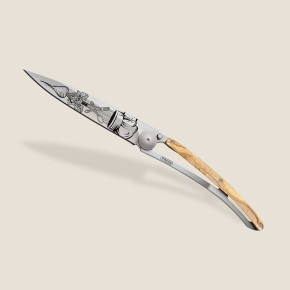 Deejo Taschenmesser 37g Olivenholz / Chef