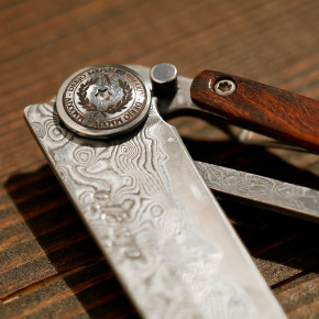 Deejo Damastmesser mit Eisenholz