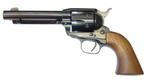 Melcher Westernrevolver 1873 Hartford, brüniert mit Holzgriff