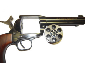 Melcher Westernrevolver 1873 Hartford, brüniert mit Holzgriff