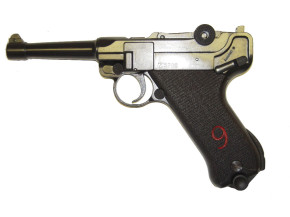 Melcher P08 - LIMITED EDITION - 20 Jahre 9 mm P.A.K., Holzgriff