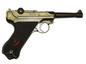 Melcher P08 - LIMITED EDITION - 20 Jahre 9 mm P.A.K., Holzgriff