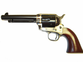 Westernrevolver Hege SAA 1873, buntgehärtet, 9mm R Knall