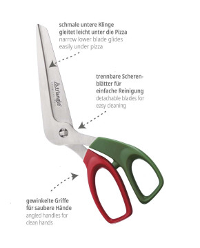 Pizzaschere rot grün Pizzaschere rot grün