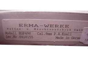 Erma EGP 490 9 mm PAK Sammlerpistole