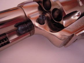 Westernrevolver Hege SAA 1873, vernickelt, 9mm R Knall