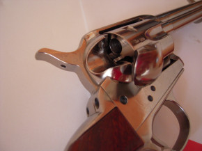 Westernrevolver Hege SAA 1873, vernickelt, 9mm R Knall