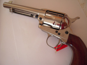 Westernrevolver Hege SAA 1873, vernickelt, 9mm R Knall