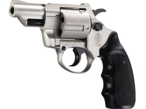 Smith & Wesson Combat, vernickelt, Combat-Kunststoffgriffschalen