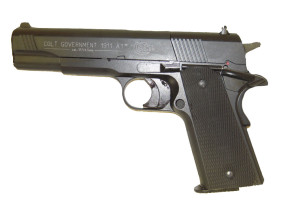 Colt Government 1911 A1, brüniert, 4.5mm Diabolo Co2