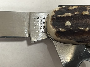 Taschenmesser 6 teilig von J.Moede mit Hirschhornbeschalung