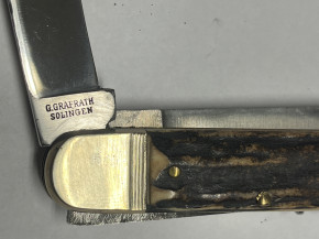 G.Gräfrath Jagdtaschenmesser Hirschhorn