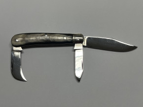 3 teiliges Bauernmesser mit Hornbeschalung von Karl Veihelmann