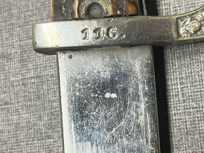 Historischer deutscher Hirschfänger / Jagddolch – Mühlenfeld Barmen – Adlerkopf – nummerngleich Nr. 116