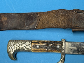 Historischer deutscher Hirschfänger / Jagddolch – Mühlenfeld Barmen – Adlerkopf – nummerngleich Nr. 116