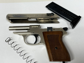 Röhm RG 800 vernickelt mit Holzgriff Sammlerpistole
