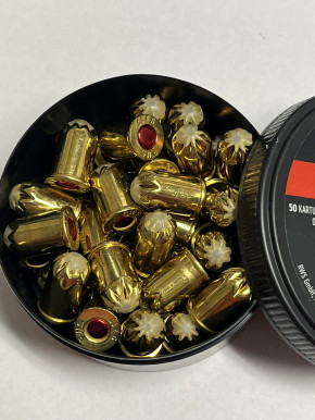 Kartuschen Kaliber 9x17 für Viehbetäubungsapparate Rot